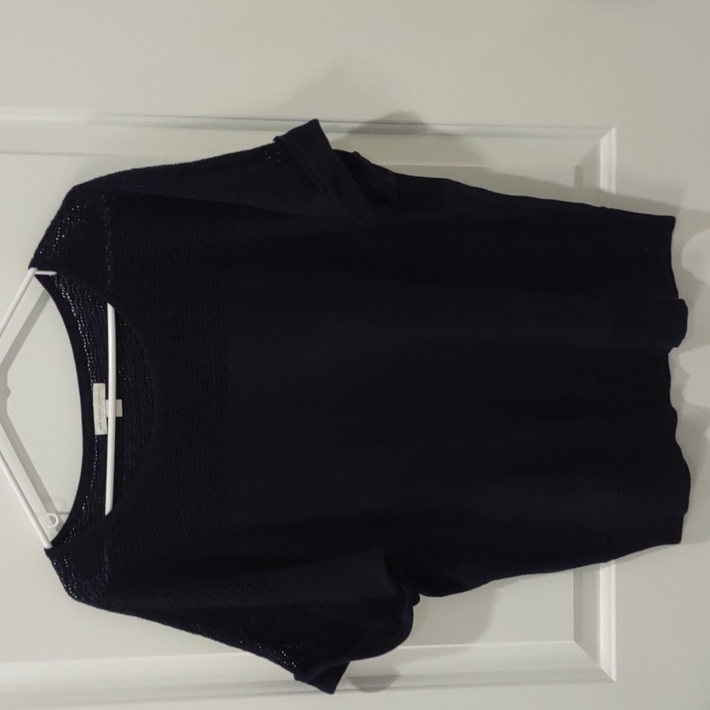 New York & Co Sweater L Navy Blue